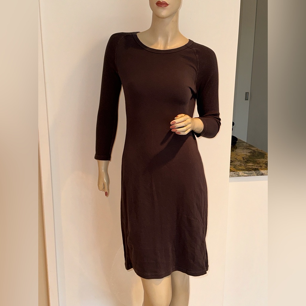 Standard James Perse Charcoal Gray Bodycon Stretch Cotton Midi Dress 1 S
